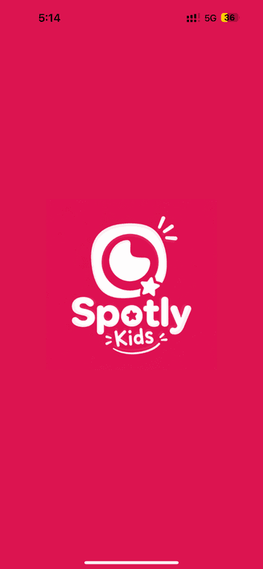 Spotly Kids logo splash screen